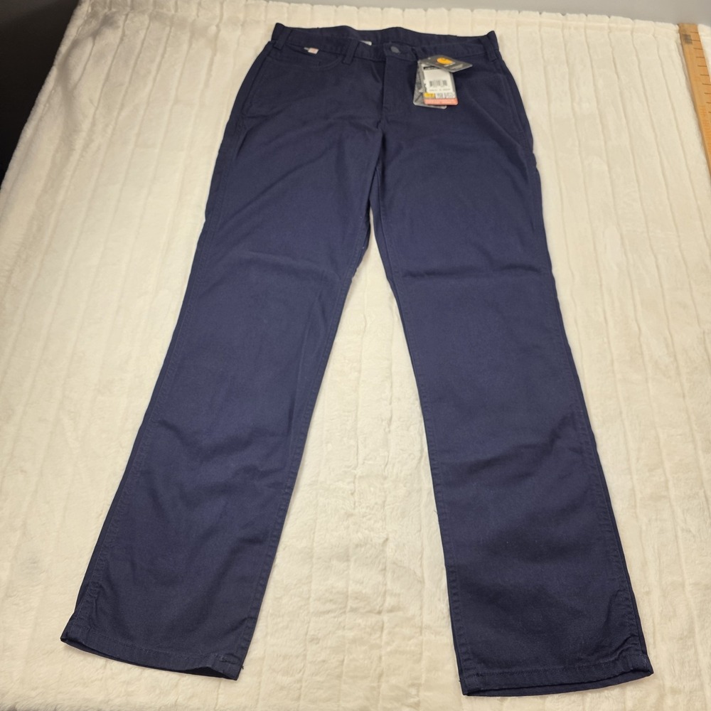 Carhartt Women's Navy Straight-Leg Work Pants